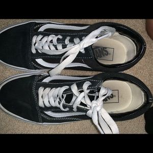 Black and white vans